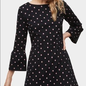 Bloom-knit, bell sleeve dress, lightly worn